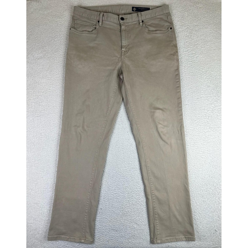 Roark HWY 128 Straight‎ Jeans Mens 36x34 Beige Light Wash Stretch Denim Pants